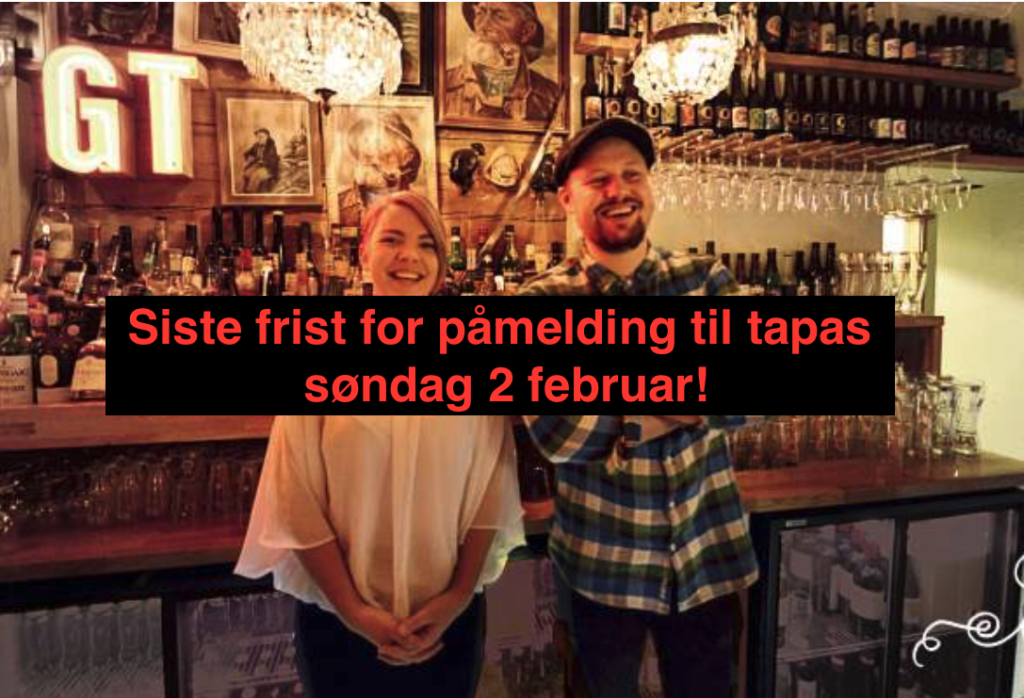 Tapas, sprell, stas, festligheter og ÅRSMØTE i Grimstad Arendal klatreklubb på Apotekergården fredag 7 februar