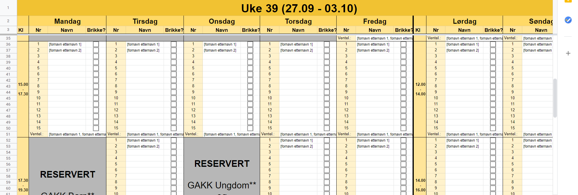 OPPDATERING KLATRING SØR AMFI HØST 2021